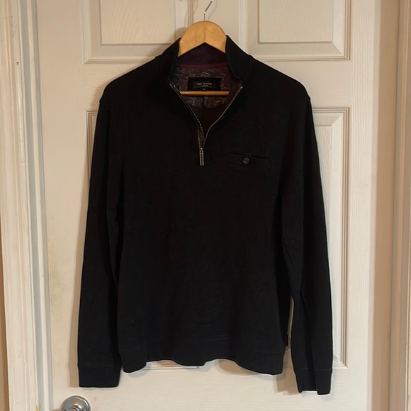 Ted Baker London Women's Black 1/4 Zip Sweater - Size 4 - Picture 1 of 5